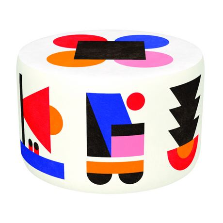   Multicolored Pattern Pouf M | Oroa.com