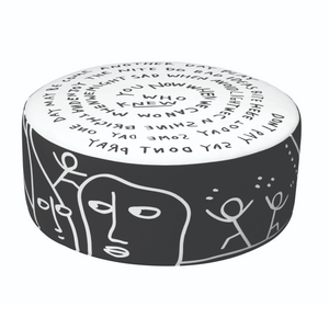   Stylized Drawings Round Pouf L | Oroa.com