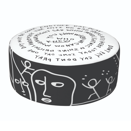   Stylized Drawings Round Pouf L | Oroa.com