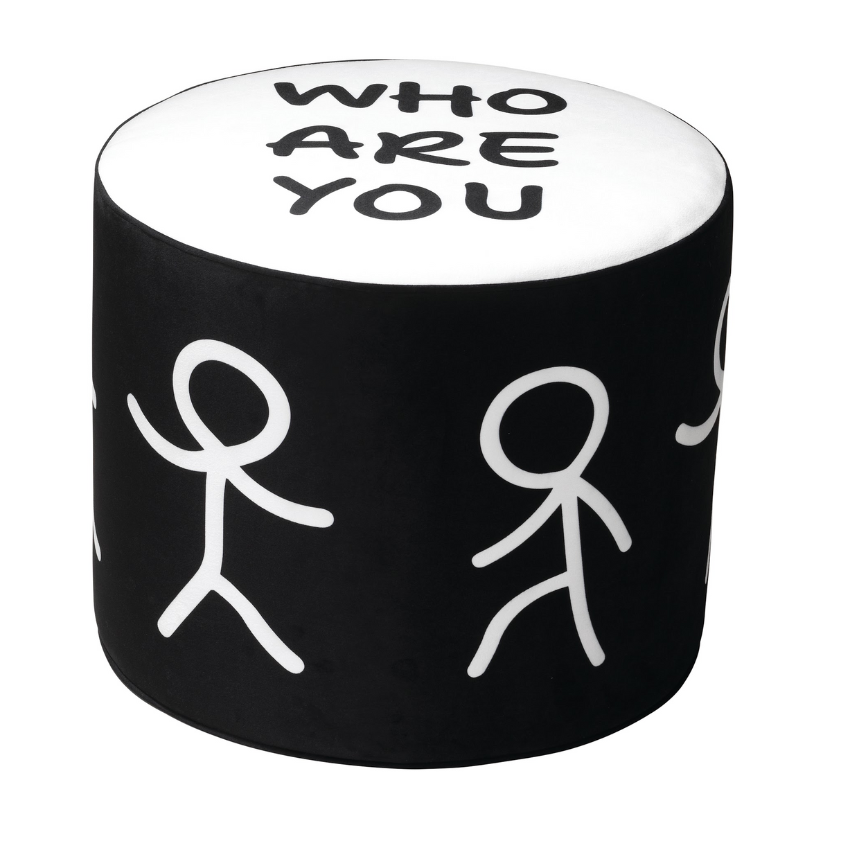   Stylized Drawing Cylinder Pouf S | Oroa.com
