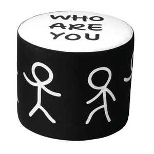   Stylized Drawing Cylinder Pouf S | Oroa.com