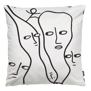   Black Drawn Pillow | Oroa.com