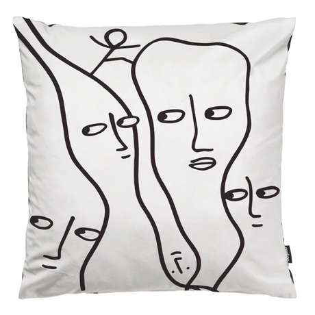   Black Drawn Pillow | Oroa.com