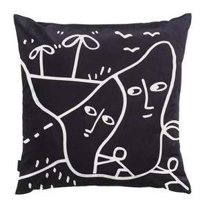   Black Drawn Pillow | Oroa.com