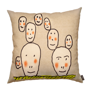   Two-Sided Faces Cushion | Oroa.com