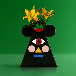   Conical Figurative Ceramic Vase | Oroa.com