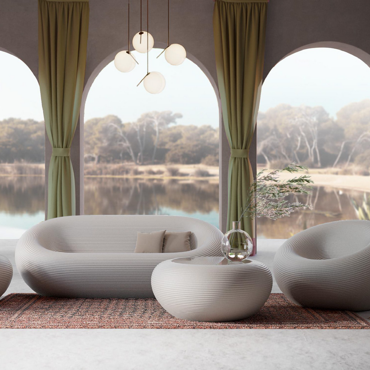  Modern Oblong Outdoor Sofa | Oroa.com