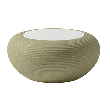   Glass Top Low Round Coffee Table | Oroa.com