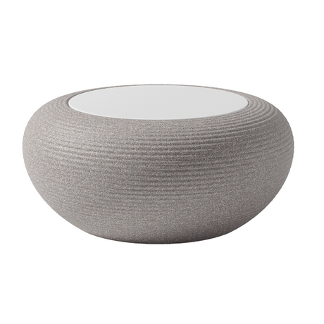   Glass Top Low Round Coffee Table | Oroa.com
