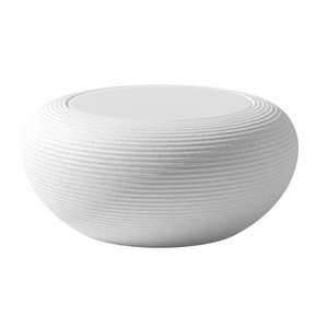   Glass Top Low Round Coffee Table | Oroa.com