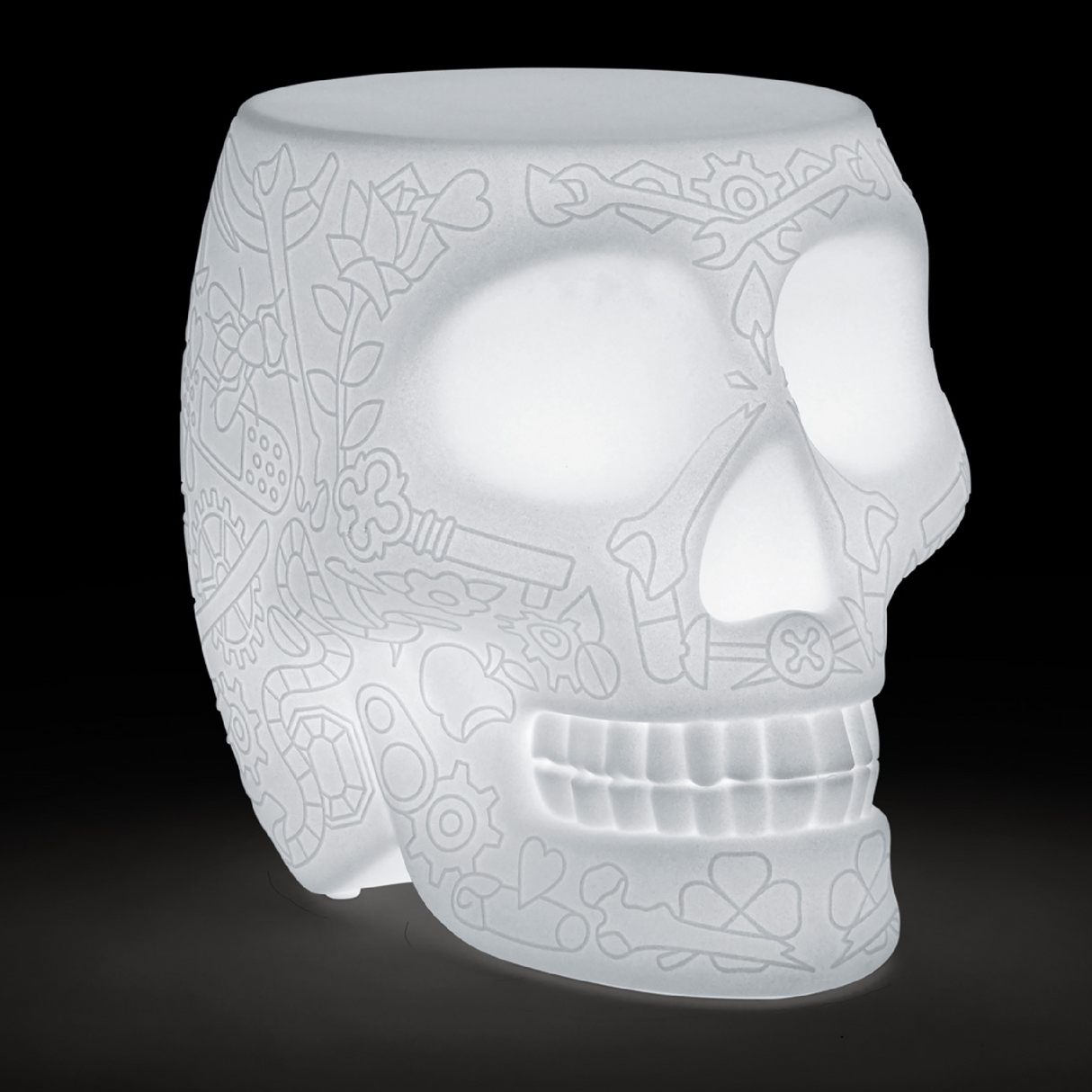   Skull Stool with Rechargeable LED Lamp | Oroa.com