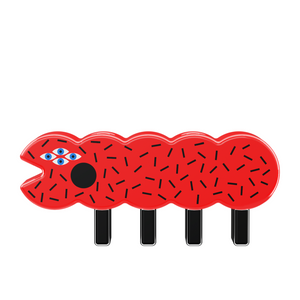   Red Caterpillar Candlestick | Oroa.com