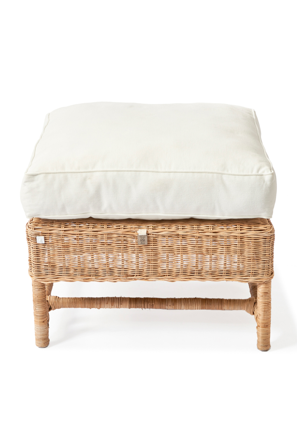   Cushioned Rattan Ottoman | Oroa.com