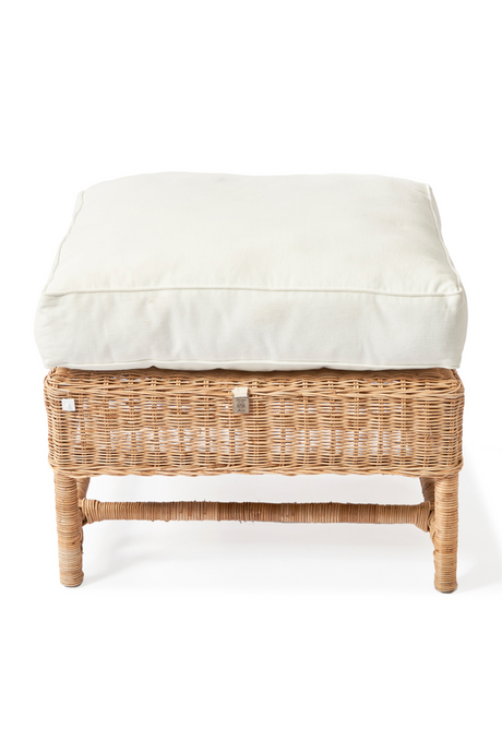   Cushioned Rattan Ottoman | Oroa.com