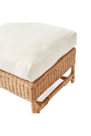   Cushioned Rattan Ottoman | Oroa.com