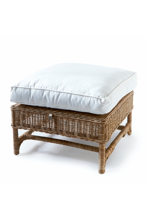   Cushioned Rattan Ottoman | Oroa.com