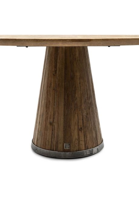   Round Oak Pedestal Dining Table | Oroa.com