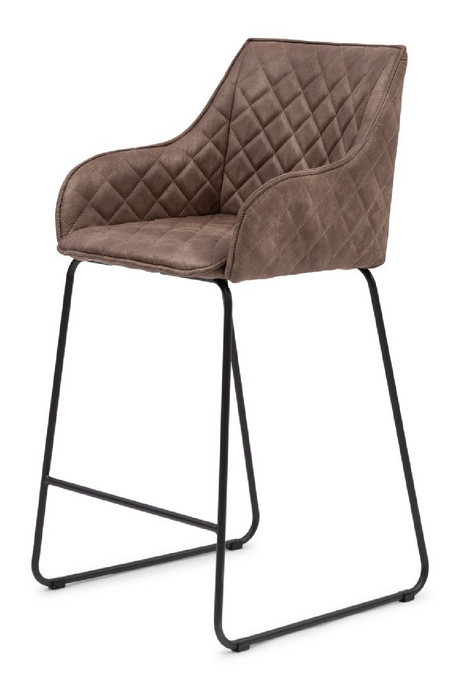   Quilted Leather Counter Stool | Oroa.com