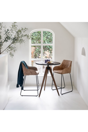   Quilted Leather Counter Stool | Oroa.com