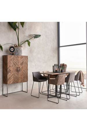   Quilted Leather Counter Stool | Oroa.com