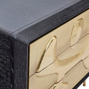   Hammered Brass 3-Drawer Chest | Oroa.com