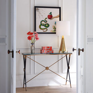   Teal Lacquered Console | Oroa.com