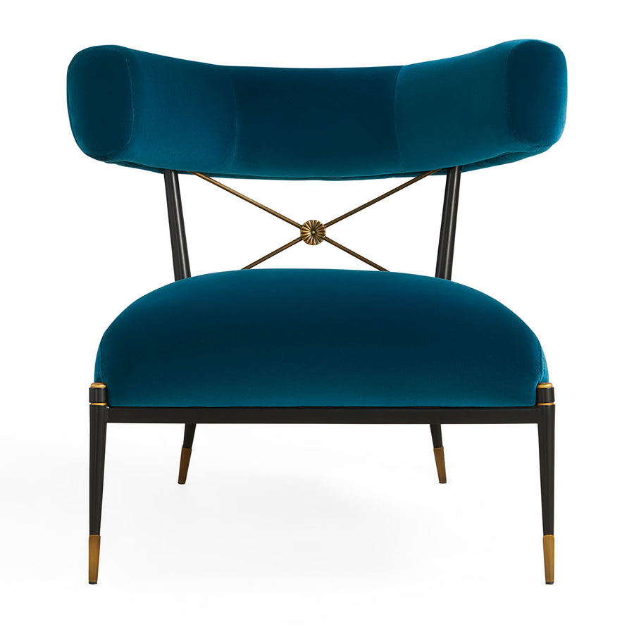   Velvet Klismos Lounge Chair | Oroa.com