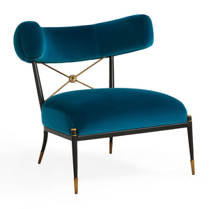   Velvet Klismos Lounge Chair | Oroa.com