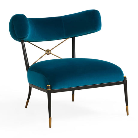   Velvet Klismos Lounge Chair | Oroa.com