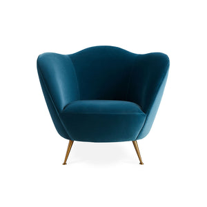   Wave Top Velvet Lounge Chair | Oroa.com
