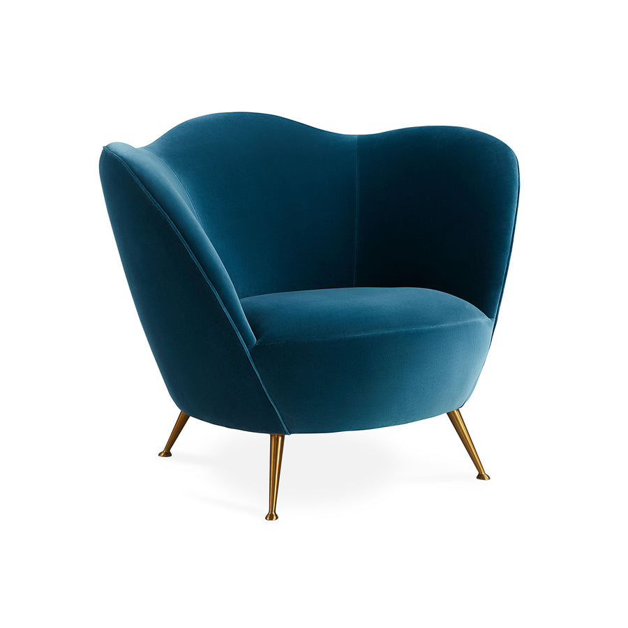  Wave Top Velvet Lounge Chair | Oroa.com