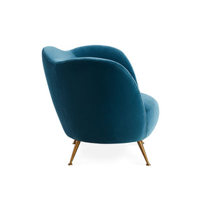   Wave Top Velvet Lounge Chair | Oroa.com