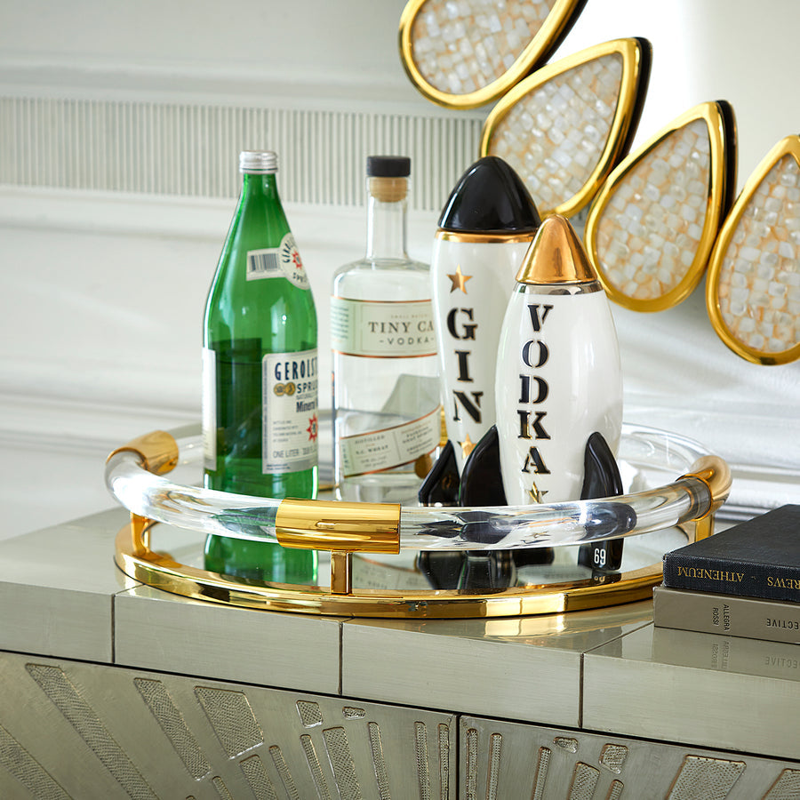   Clear Acrylic Round Tray | Oroa.com