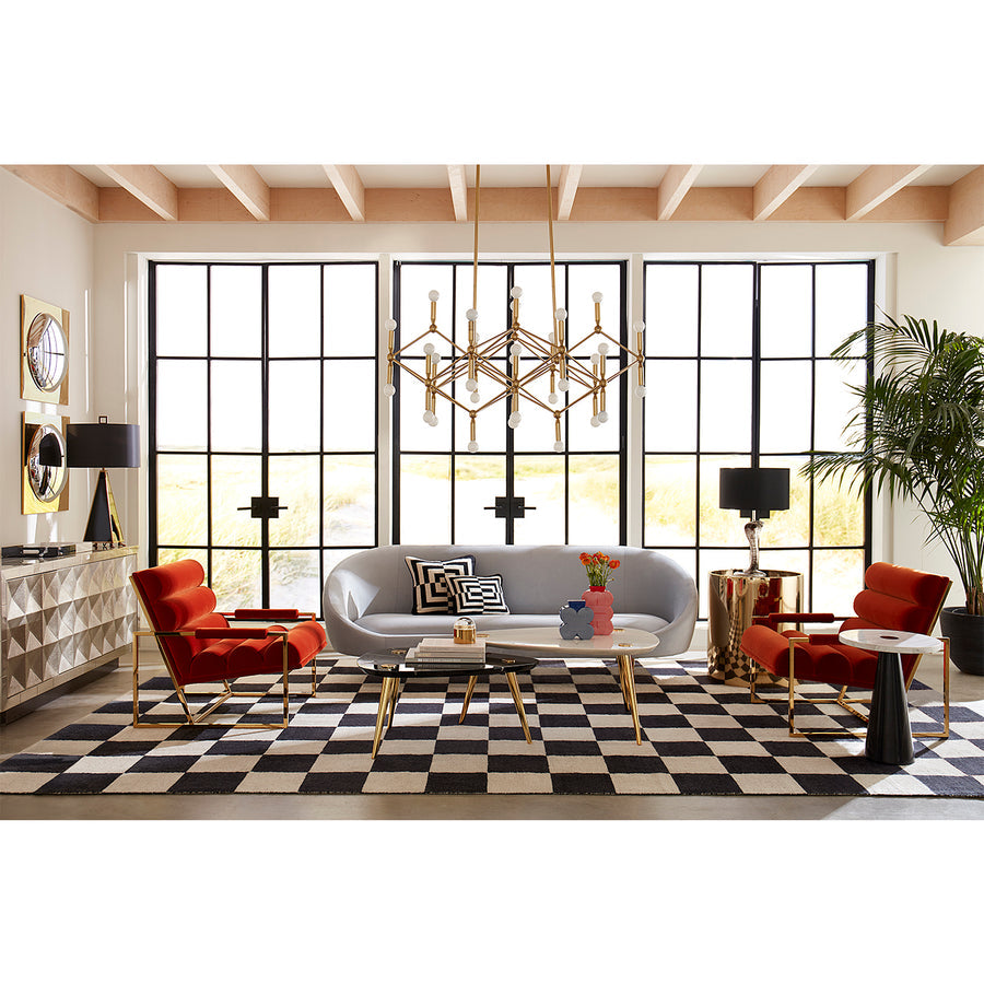   Channeled Velvet Lounge Chair | Oroa.com