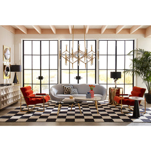   Channeled Velvet Lounge Chair | Oroa.com