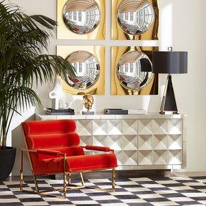   Nickel-Plated Faceted Sideboard | Oroa.com