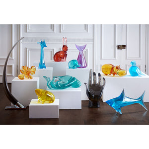   Blue Acrylic Sculptured Bowl | Oroa.com