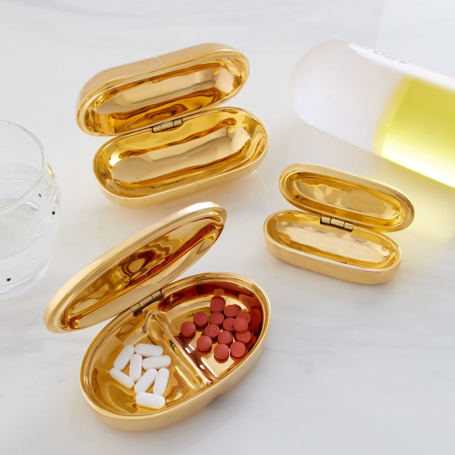   Solid Brass Pill Box | Oroa.com