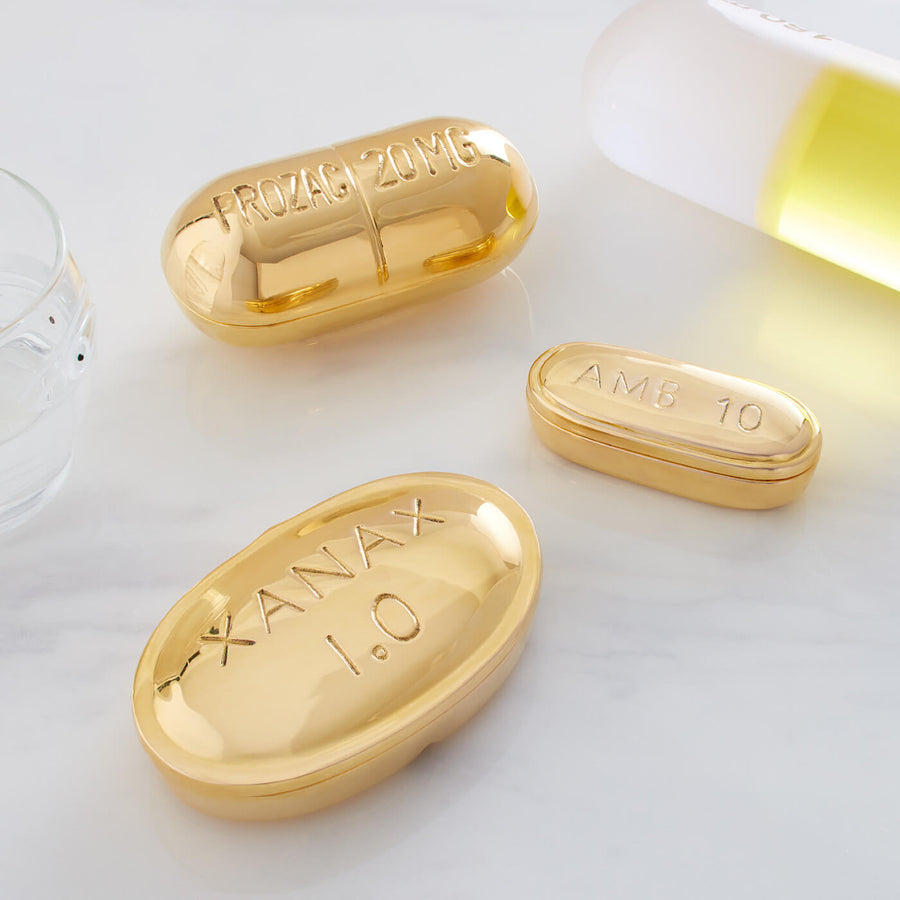   Solid Brass Pill Box | Oroa.com