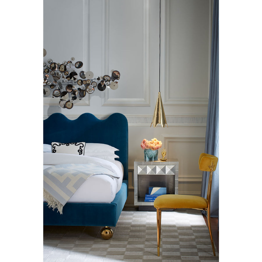   Blue Velvet King Bed | Oroa.com