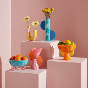   Marbleized Cylinder Vase | Oroa.com