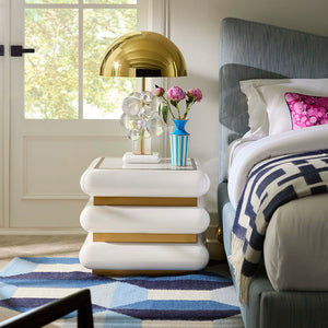   Ivory Lacquer 1-Drawer End Table | Oroa.com