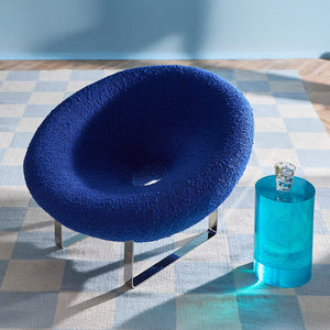   Round Bouclé Lounge Chair | Oroa.com