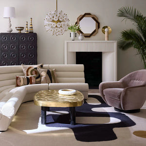   Cylindrical Travertine Table Lamp | Oroa.com