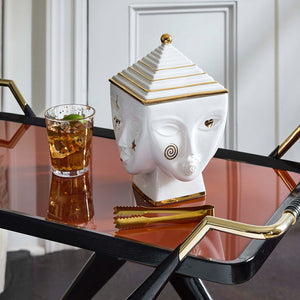   Painted Glass Bar Cart | Oroa.com