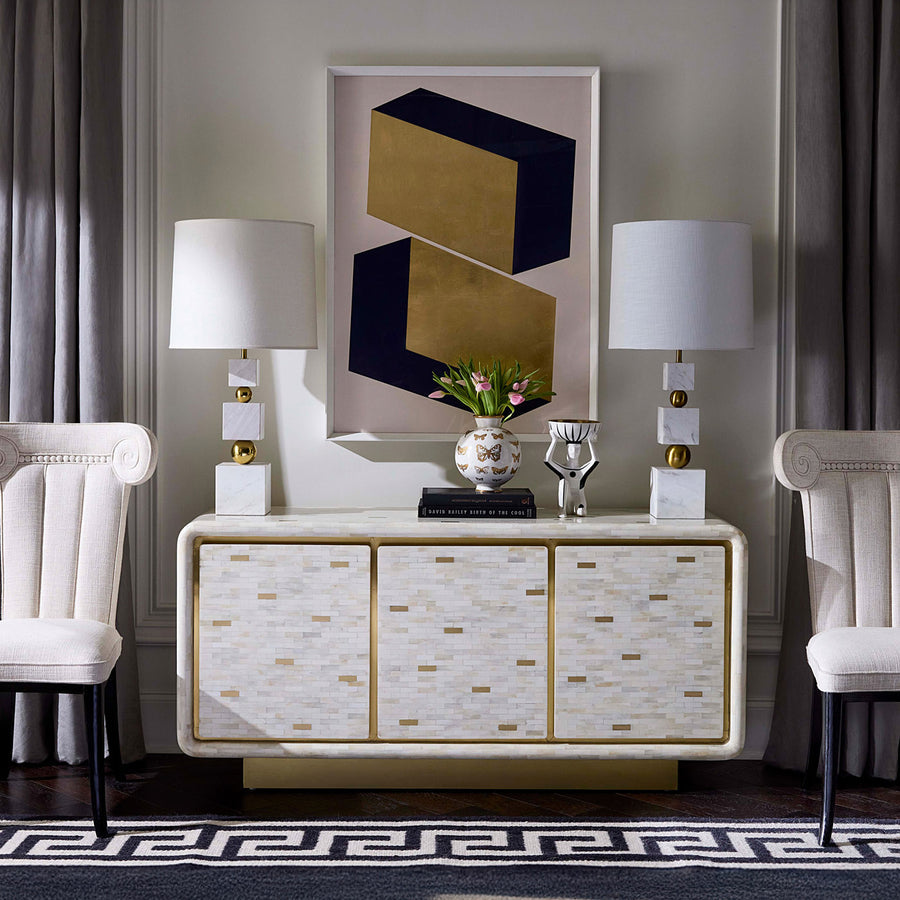   Bone Marquetry 3-Door Sideboard | Oroa.com