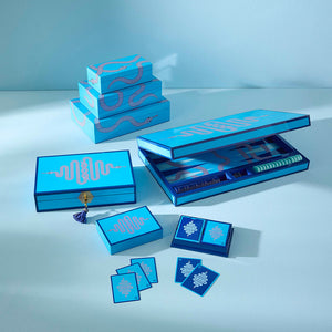   Velvet Lined Blue Lacquer Box S | Oroa.com