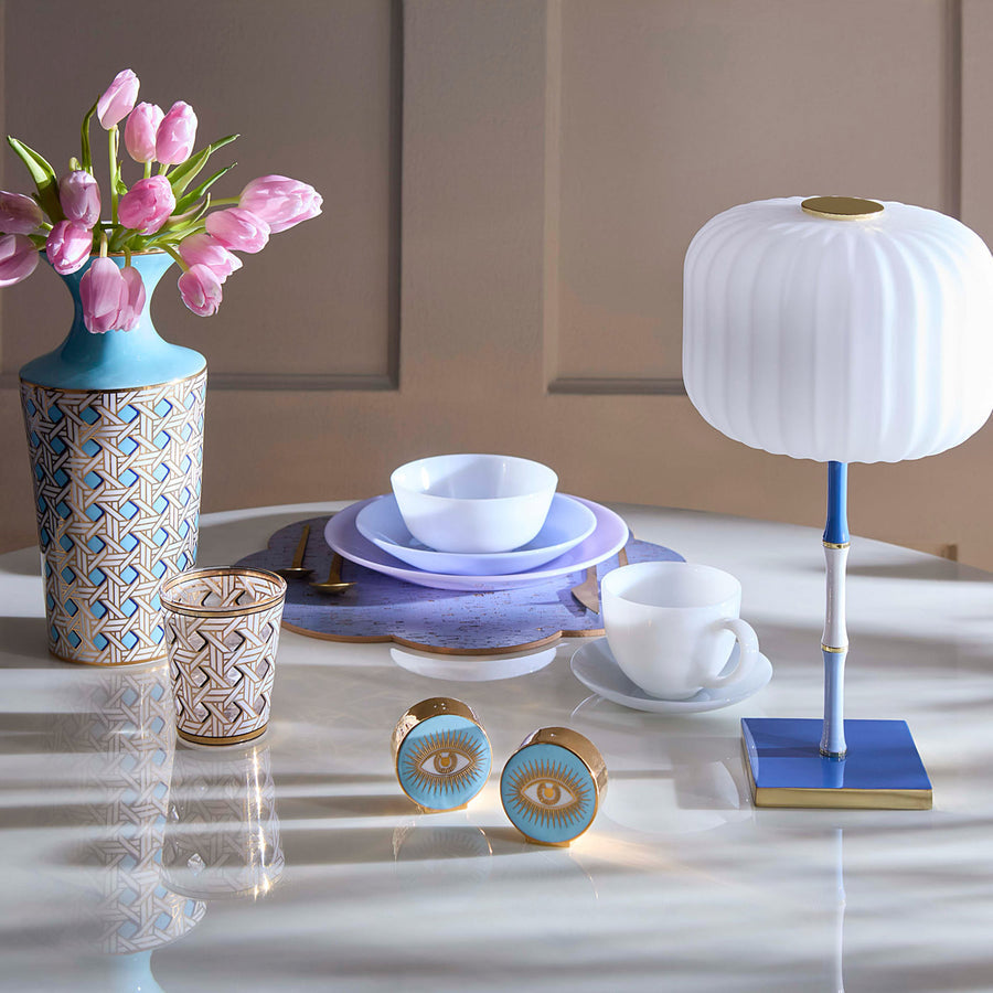   Fluted Glass Rechargeable Table Lamp | Oroa.com