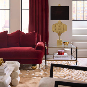   Orb Feet Velvet Sofa | Oroa.com