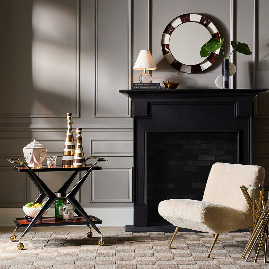   White Shearling Slipper chair | Oroa.com